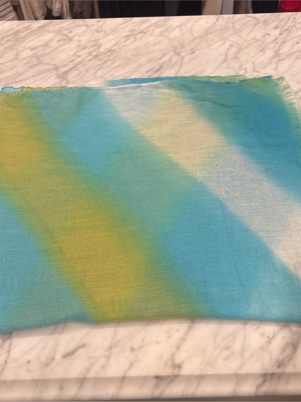 Multicolor tie-dye scarf